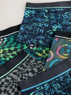 Next Trunks 5 Pack (3-16yrs) Multi Grafitti Print