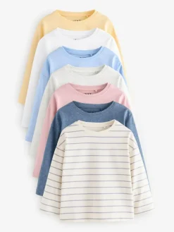 Next Multi Long Sleeve T-Shirts 7 Pack (3mths-7yrs)^ Baby Girls|Baby Girls