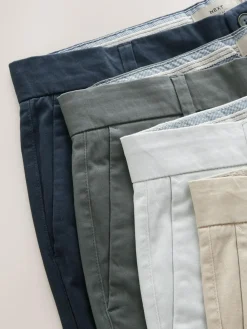 Next Multi Loose Fit Stretch Chino Shorts 4 Pack^ Shorts