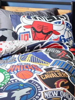 New Next Multi NBA 100% Cotton Single Duvet Cover and Pillowcase Set