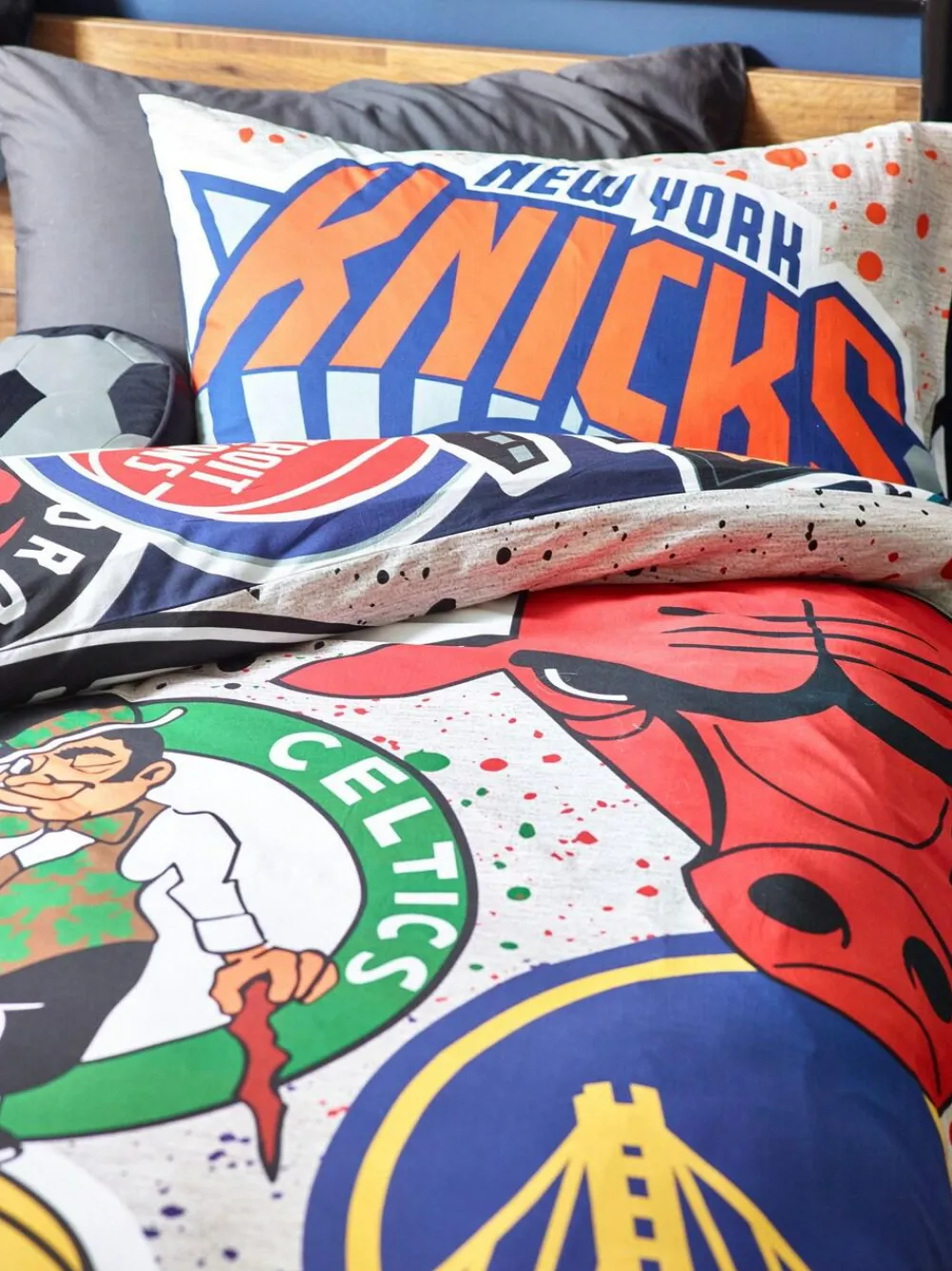 New Next Multi NBA 100% Cotton Single Duvet Cover and Pillowcase Set