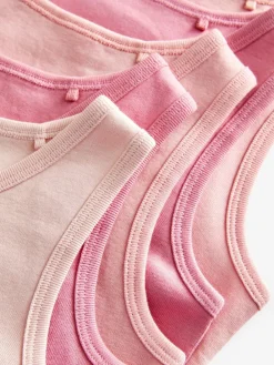 Next Multi Pastel 100% Cotton Vests 5 Pack (1.5-16yrs)^ Underwear|Vests