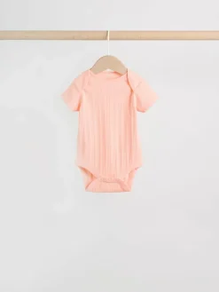 Next Multi Pastel 5 Pack Short Sleeve Baby Bodysuits^ Bodysuits & Vests|Vests