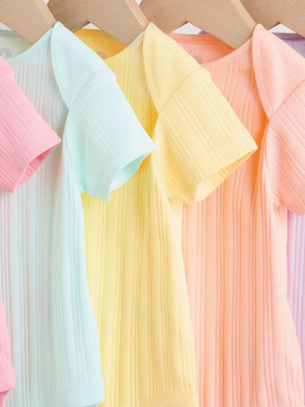 Next Multi Pastel 5 Pack Short Sleeve Baby Bodysuits^ Bodysuits & Vests|Vests