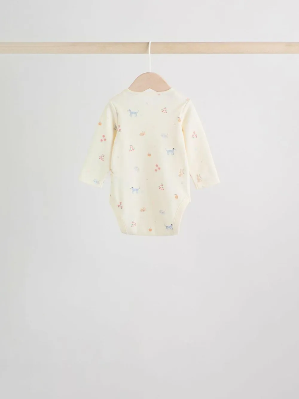 Next Multi Pastel Character 5 Pack Long Sleeve Baby Bodysuits