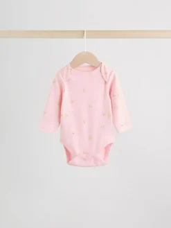 Next Multi Pastel Character 5 Pack Long Sleeve Baby Bodysuits