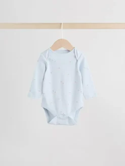 Next Multi Pastel Character 5 Pack Long Sleeve Baby Bodysuits