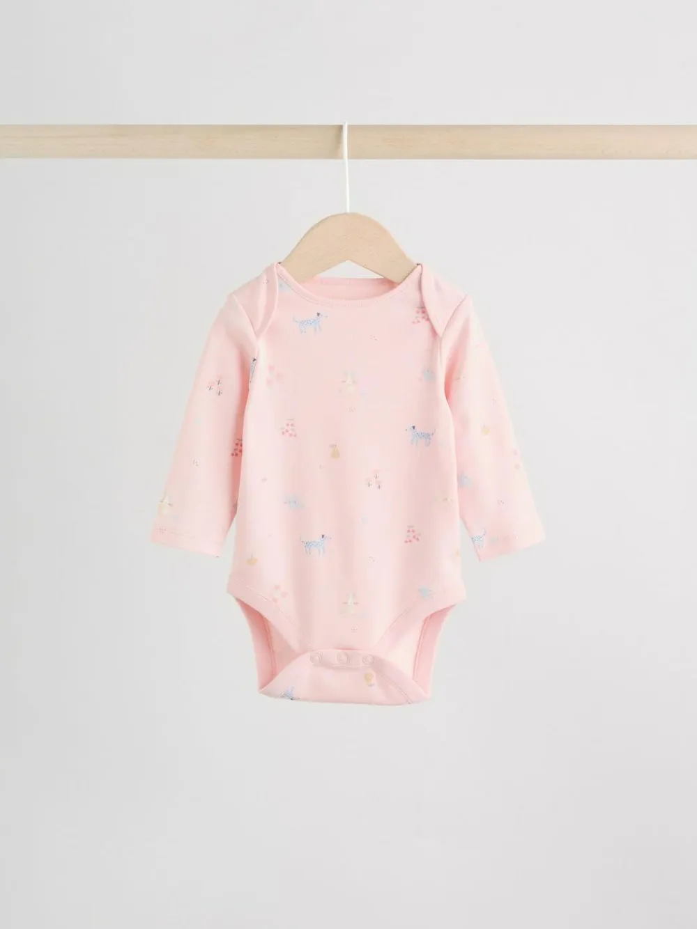 Next Multi Pastel Character 5 Pack Long Sleeve Baby Bodysuits