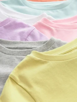 Hot Next T-Shirts 7 Pack (3-16yrs) Multi Pastel Plains