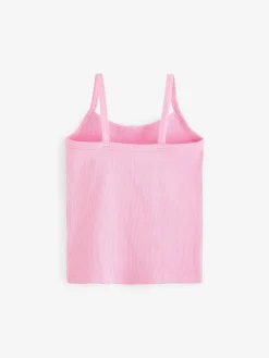 Next Multi Pastel Rib Cami Vest 5 Pack (2-16yrs)
