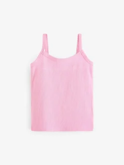 Next Multi Pastel Rib Cami Vest 5 Pack (2-16yrs)