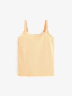 Next Multi Pastel Rib Cami Vest 5 Pack (2-16yrs)