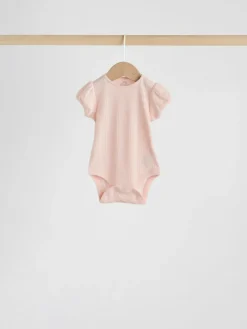 Next Multi Pastel Short Sleeve Pointelle Baby Bodysuits 5 Pack^ Bodysuits & Vests|Vests