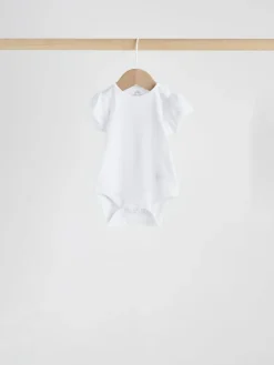 Next Multi Pastel Short Sleeve Pointelle Baby Bodysuits 5 Pack^ Bodysuits & Vests|Vests