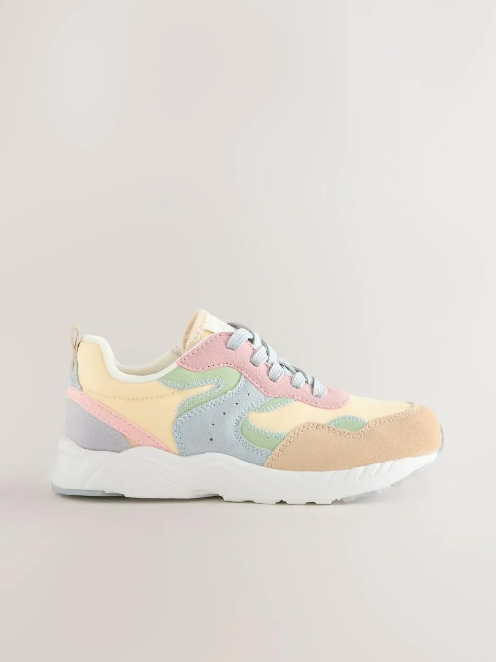 Next Standard Fit (F) Lace-Up Colourblock Trainers^ Sneakers|Boots