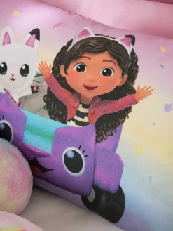 Next Multi Pink Gabby's Dollhouse Rainbow Duvet Cover and Pillowcase Set^ Childrens Bedding