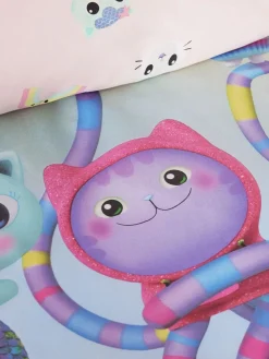 Next Multi Pink Gabby's Dollhouse Rainbow Duvet Cover and Pillowcase Set^ Childrens Bedding