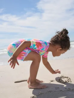 Best Next Multi Rainbow Floral Sunsafe Swimsuit (3mths-10yrs)
