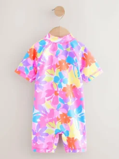 Best Next Multi Rainbow Floral Sunsafe Swimsuit (3mths-10yrs)