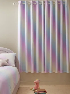 Next Multi Rainbow Ombre Eyelet Blackout Curtains^ Curtains & Blinds