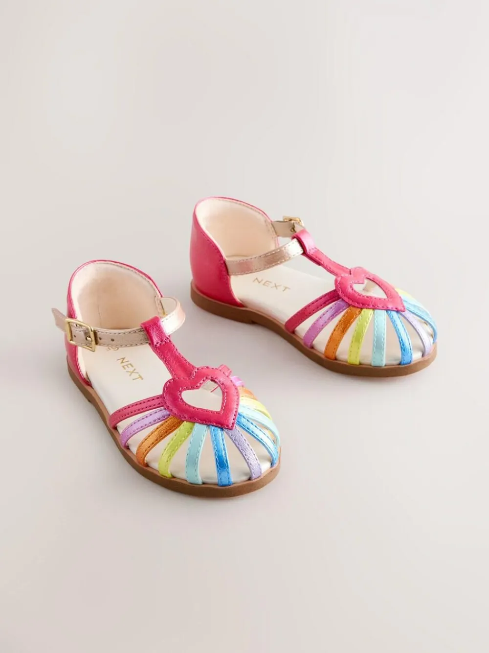 Online Next Standard Fit (F) Fisherman Heart Occasion Sandals Multi Rainbow