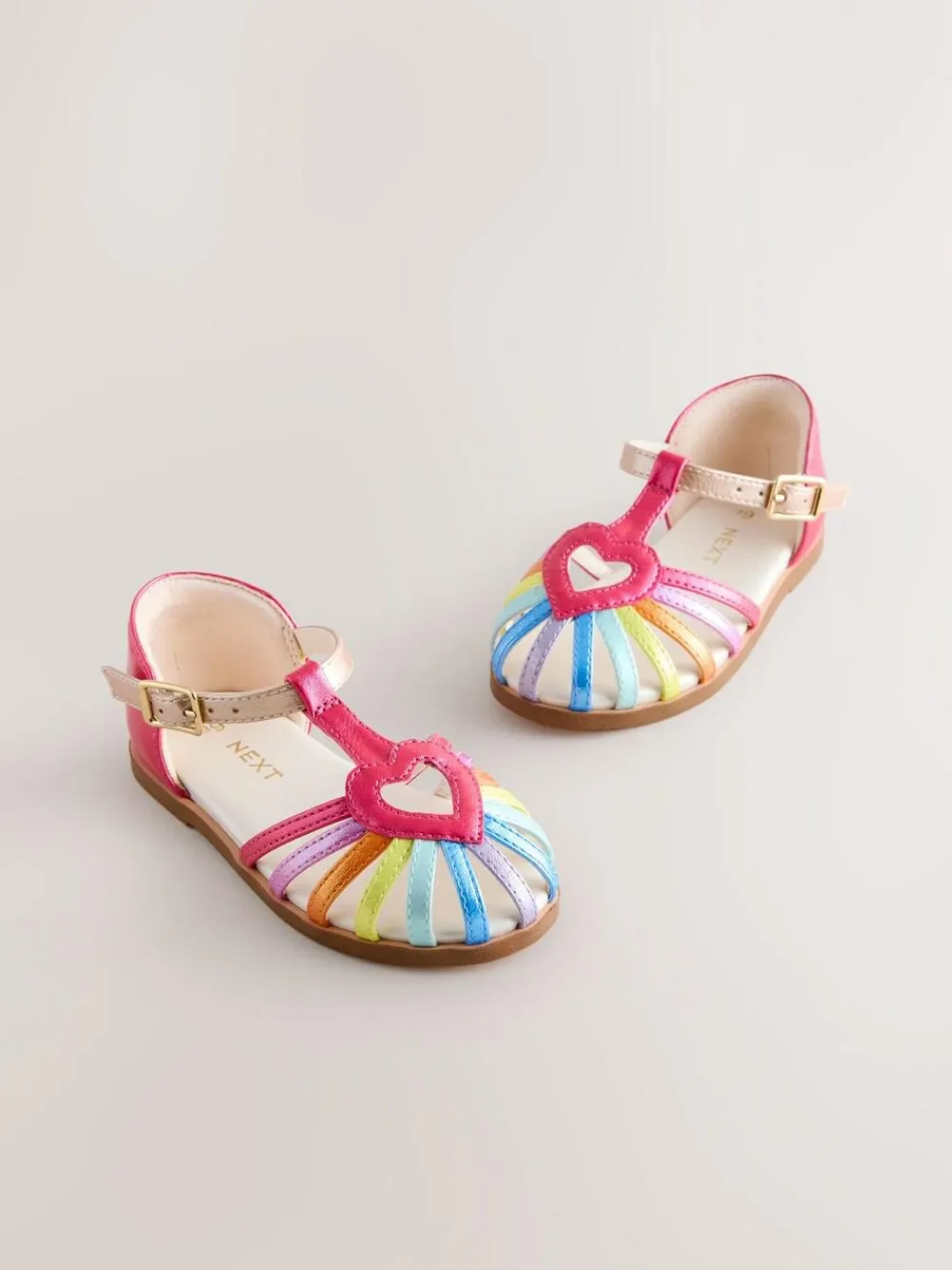 Online Next Standard Fit (F) Fisherman Heart Occasion Sandals Multi Rainbow