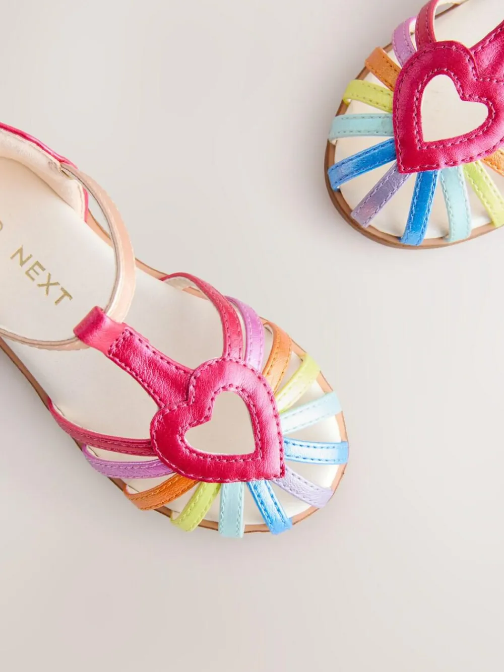 Online Next Standard Fit (F) Fisherman Heart Occasion Sandals Multi Rainbow