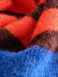 Hot Next Multi Red/Blue Stripe Long Sleeve Crew Neck Jumper With Wool