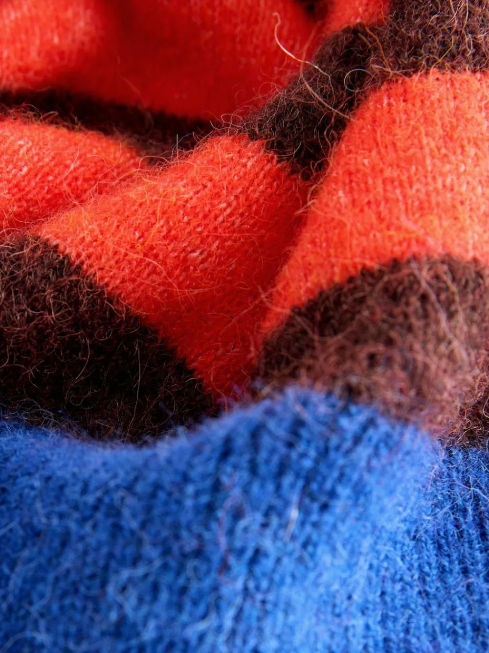 Hot Next Multi Red/Blue Stripe Long Sleeve Crew Neck Jumper With Wool