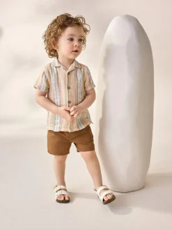 Next Short Sleeves Textured Shirt (3mths-7yrs)^BOY Suits & Vest