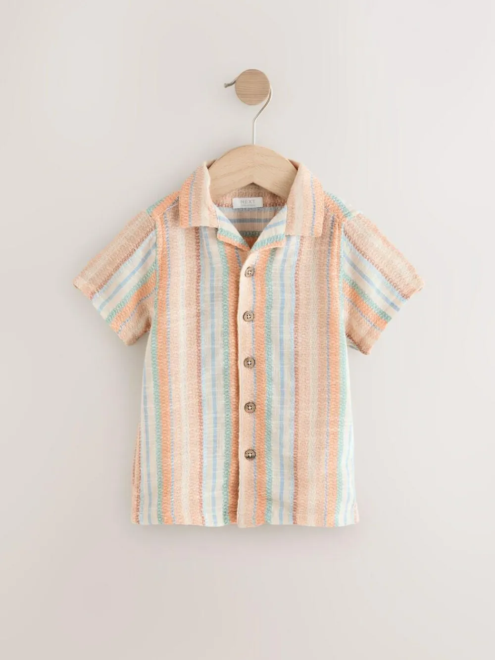 Next Short Sleeves Textured Shirt (3mths-7yrs)^BOY Suits & Vest