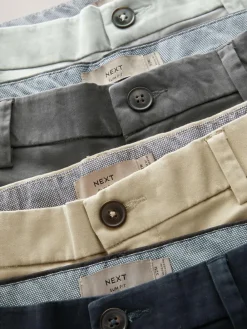 Clearance Next Slim Fit Stretch Chino Shorts 4 Pack Multi