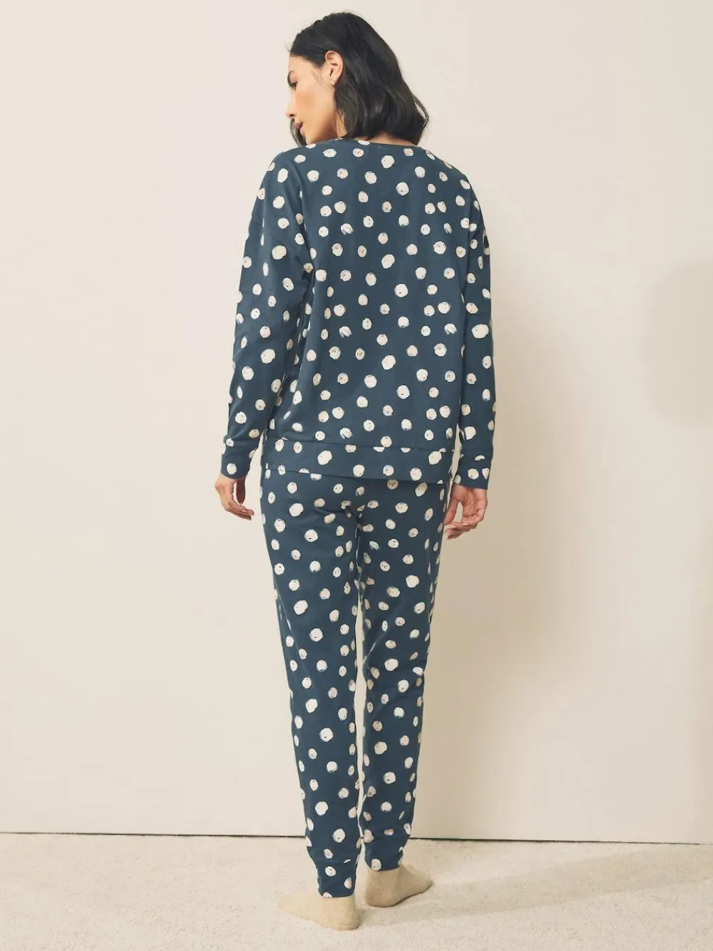 Online Next Multi Spot Long Sleeve Pyjamas 3 Pack