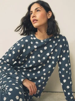 Online Next Multi Spot Long Sleeve Pyjamas 3 Pack