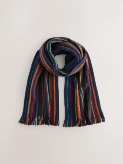 New Next Multi Stripe Knitted Scarf