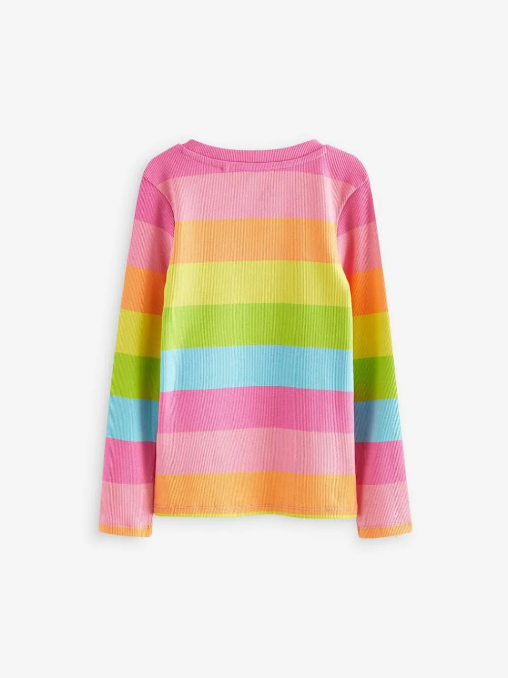 Best Next Multi Stripe Long Sleeve Ribbed Top (3-16yrs)