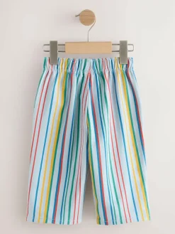 New Next Multi Stripe Printed Pull On Wide Trousers (3mths-7yrs)