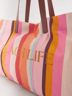 Next Multi Striped Beach Bag^Women Bags