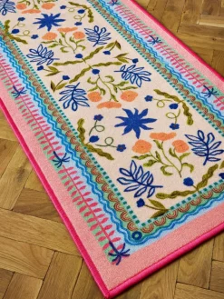 Hot Next Multi Washable Bright Floral Print Runner