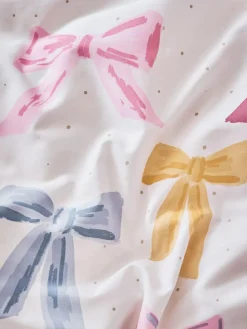 Outlet Next Reversible Duvet Cover and Pillowcase Set Multicolour Bows