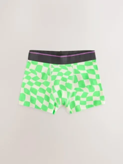 New Next Multicolour Checkerboard Junior Pattern Trunks 5 Pack (1.5-16yrs)