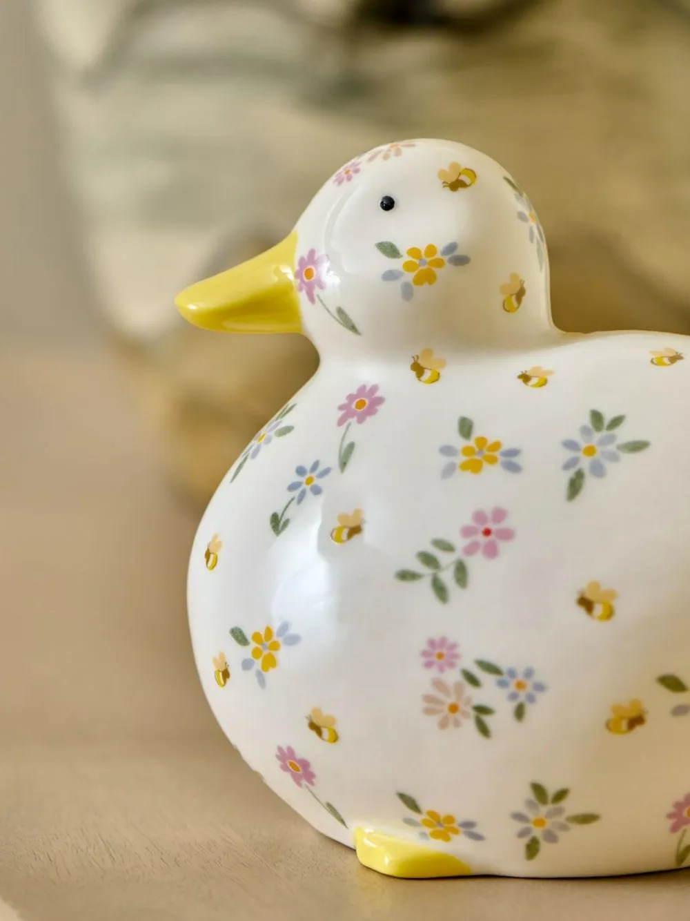Next Multicolour Ditsy Floral Ceramic Duck Ornament^ Ornaments