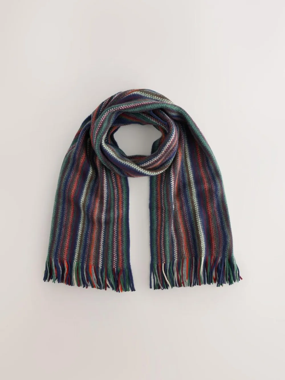 Online Next Stripe Knitted Scarf Multicolour