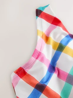 Hot Next F - K Ultimate Support Wired Crop Bikini Top Multi/White Bright Check