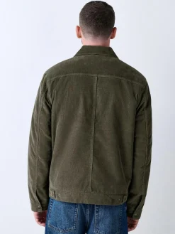 Clearance Next Corduroy Borg Lined Jacket Mushroom Brown