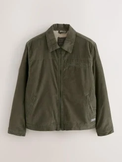 Clearance Next Corduroy Borg Lined Jacket Mushroom Brown