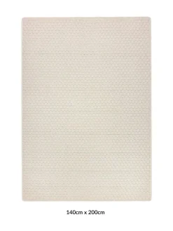 Clearance My Mat Sculptured Honeycomb Rug Ivory