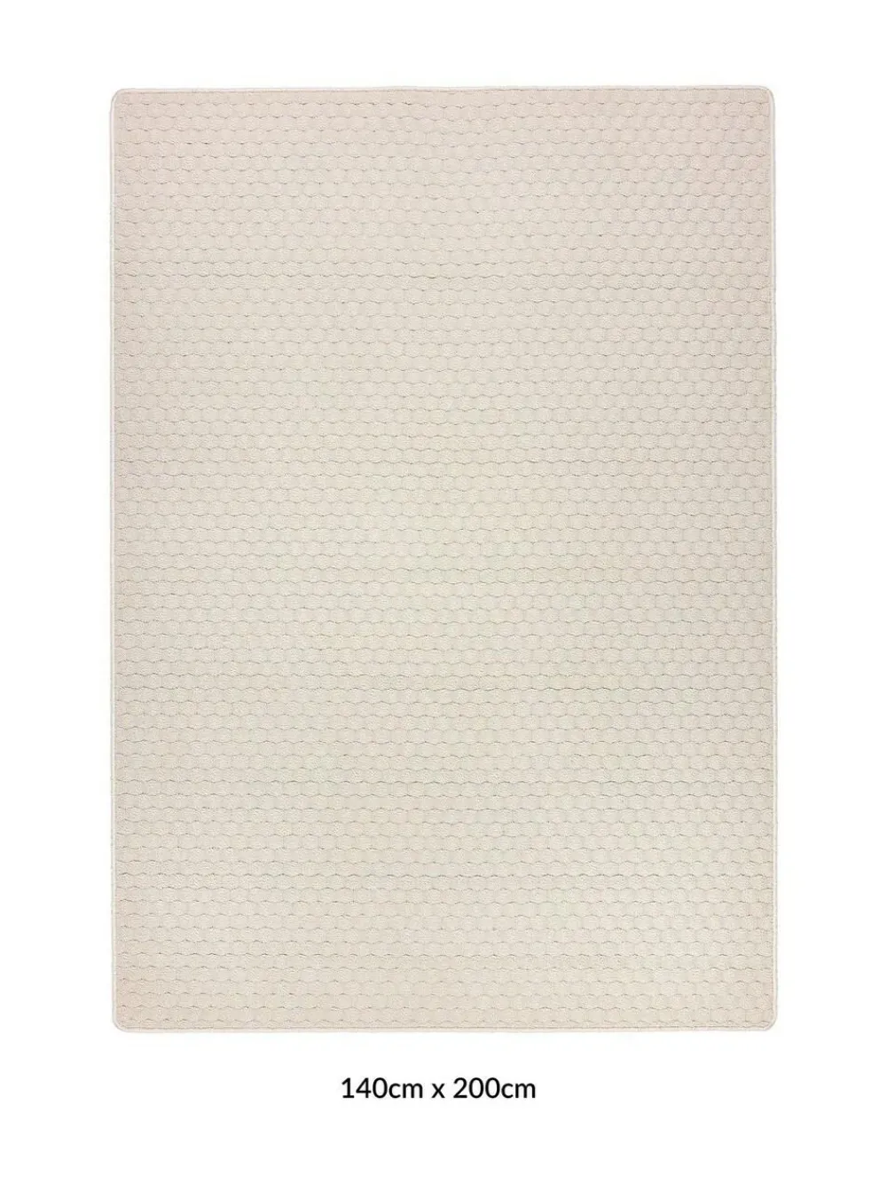 Clearance My Mat Sculptured Honeycomb Rug Ivory