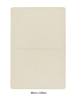 Clearance My Mat Sculptured Honeycomb Rug Ivory