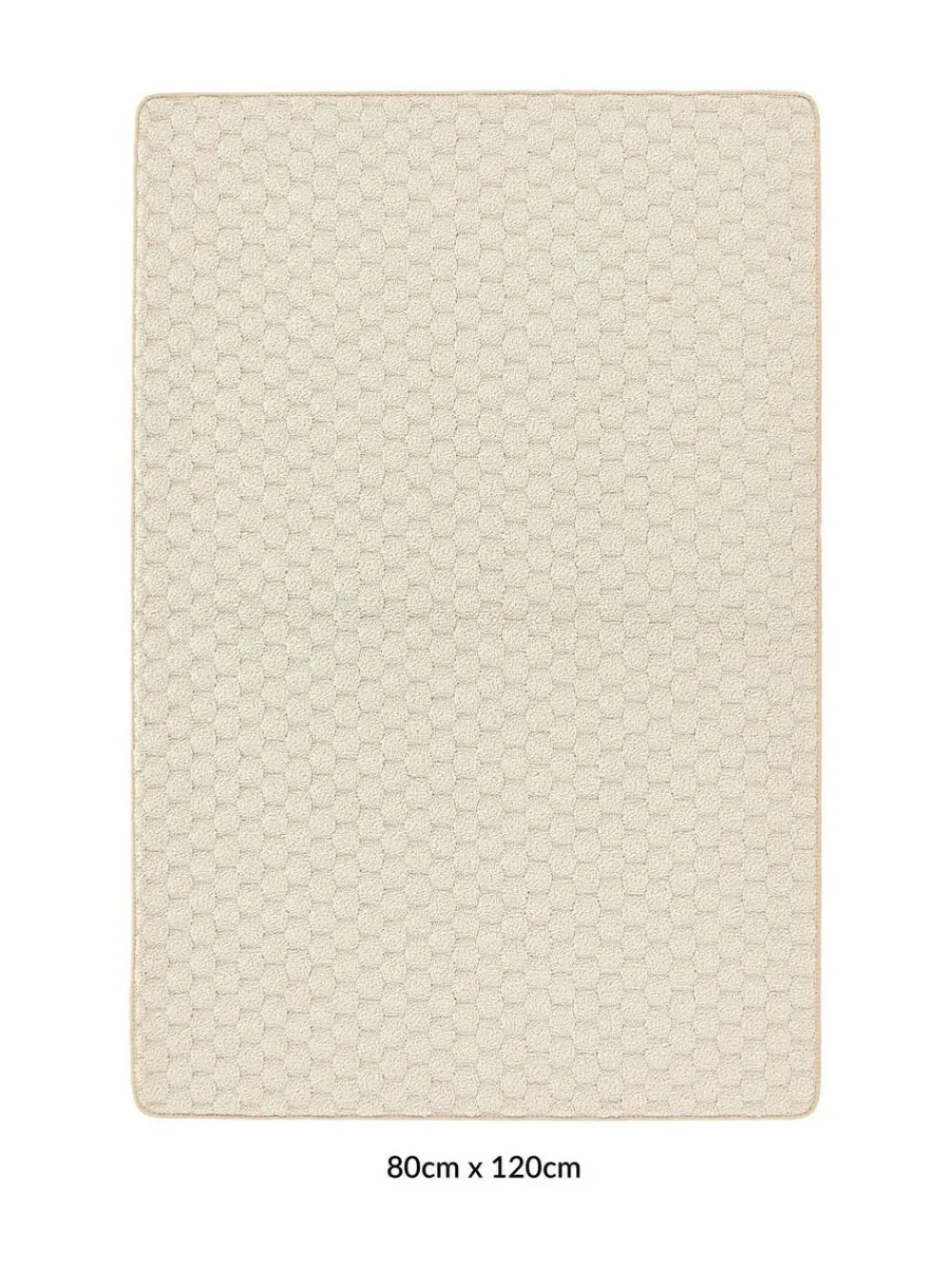 Clearance My Mat Sculptured Honeycomb Rug Ivory